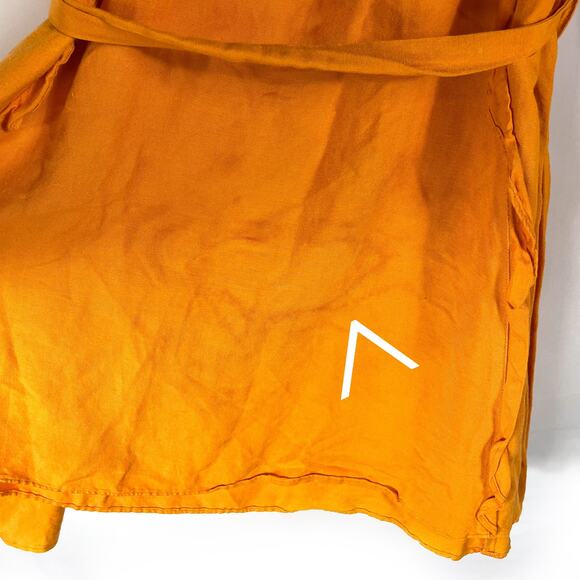 Marissa Webb Cold‎ Shoulder Dress Dress Orange Linen Blend Long Sleeve Sz 12 - Picture 15 of 15